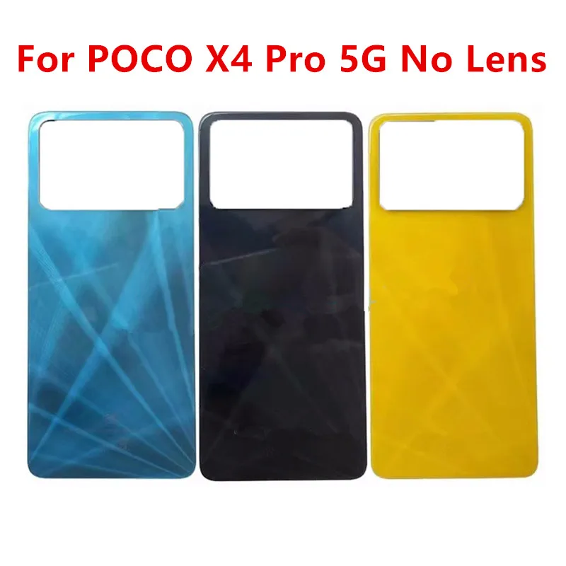 X4Pro Battery Back Cover For Xiaomi POCO X4 Pro 5G Rear Housing Case Replace Repair Spare Parts + Camera Lens image 4