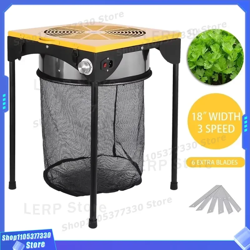 Electric Hydroponic Leaf Bud Trimmer 3 Speed 18 Inch Desktop Lawn Mower with 6 Extra Blades for Garden Plant Pruning Cutting