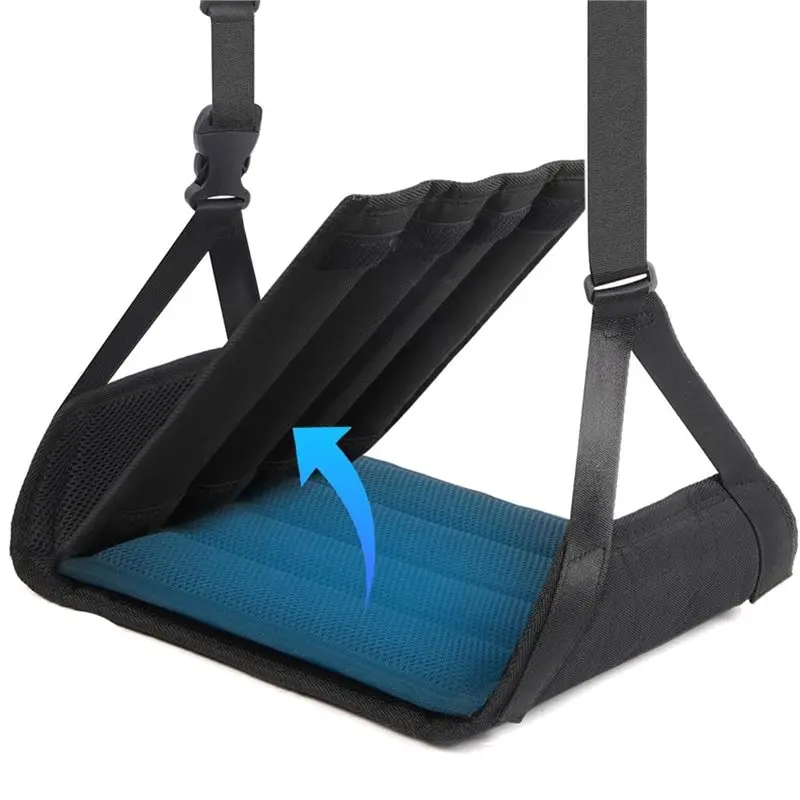

Подставка для ног ABJI-Airplane Foot Hammock для путешествий на самолете, съемная бамбуковая подставка для ног для длительных перелетов, аксессуар для поддержки ног на рабочем столе