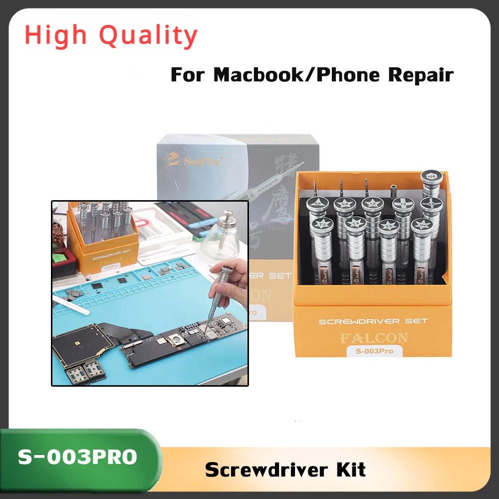 

S-003PRO Screwdriver Kit for Macbook All Android Phones Screw Removal Installation for Microsoft Tablets Full Range Repair Tool