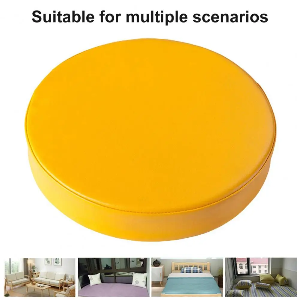 Waterproof Faux Leather Cover Waterproof Thickened Sponge Seat Cushion High Density Round Floor Seating Pillow for Preschool