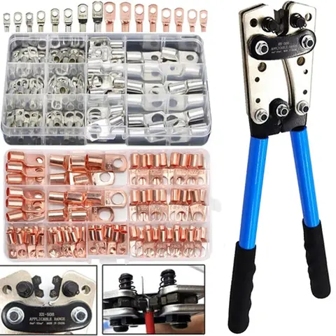 Pince à Sertir Hydraulique 0.25-50mm2 - Batterie 1.5Ah - Pour Bornes à Tubes