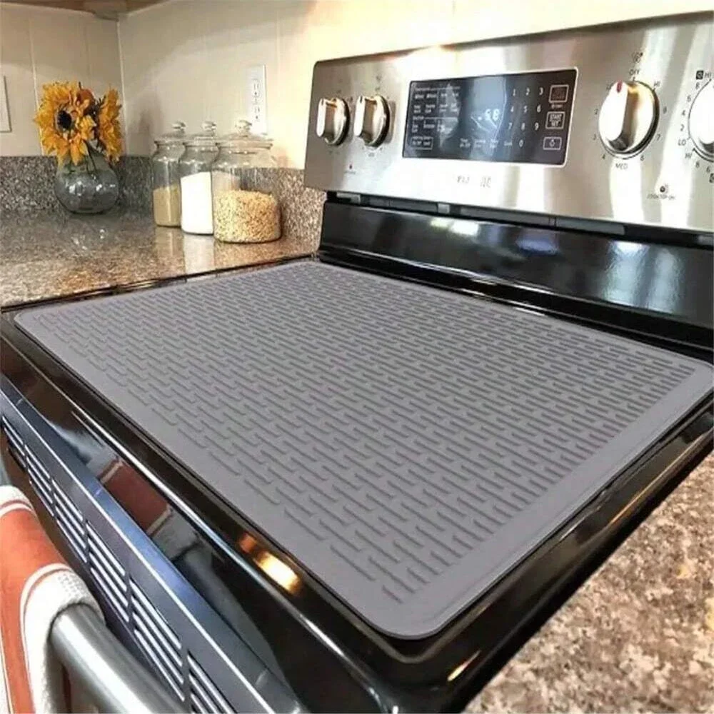 Silicone Stove Mat, Sink Mat Electric Stove Top Cover, Placemat, Electronic Furnace Insulation Pad, Drying Pad, Kitchen Supplies