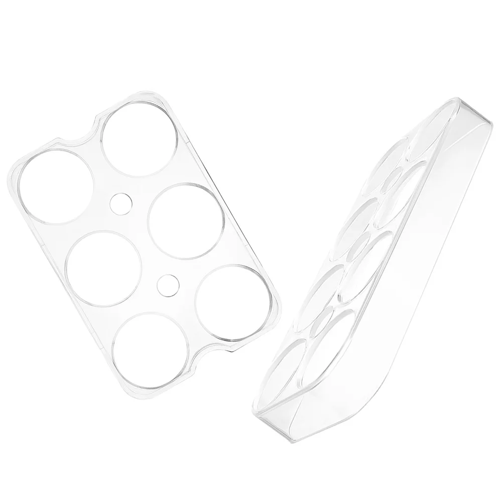 

2pcs Egg Holder Refrigerator 8 Slots 6 Slots Plastic Egg Storage Rack For Kitchen Fridge Freezer Camping Picnic Use