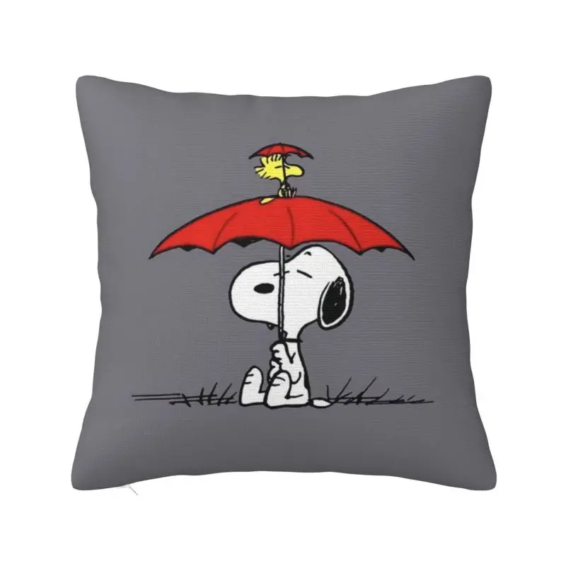 Custom Modern S-Snoopys Woodstock Cushion Cover for Sofa Polyester Pillow Case