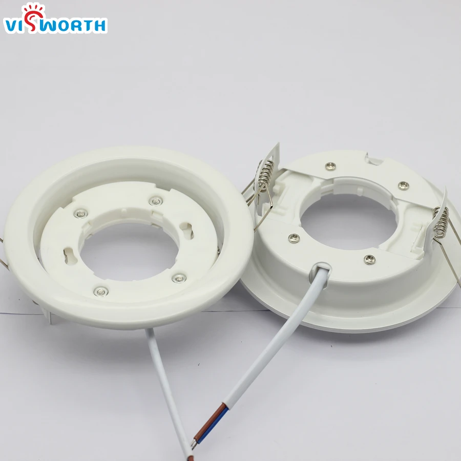 GX53 basi lampada circolare Pc Gx53 supporto ac 110V 240V ignifugo armadio Led Gx53 supporto con filo