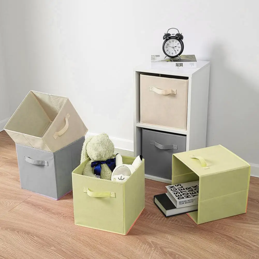 Foldable Storage Box Capacity Fabric Storage Cube with Handle for Easy Access Organization of Toys Clothes Accessories Foldable