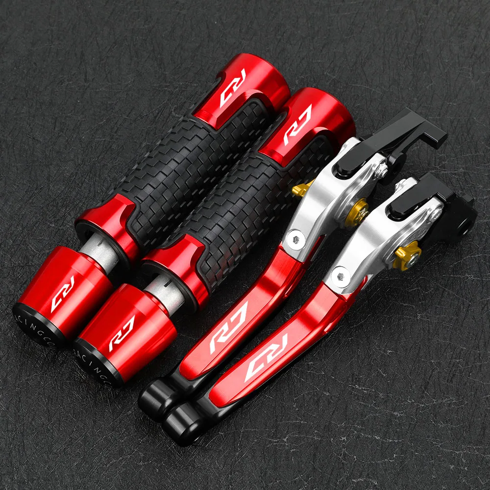 

Motorcycle Foldable Brake Clutch Levers 22MM 24MM Handlebar Knobs Handle Grip Ends For Yamaha YZF-R7 YZFR7 YZF R7 2022 2023 2024