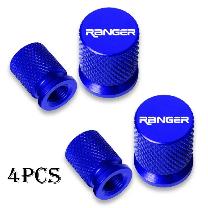 Para ford ranger acessórios 4 pçs emblemas de automóveis tampas da válvula do pneu da roda do carro tampas da haste do pneu airdust à prova dwaterproof água