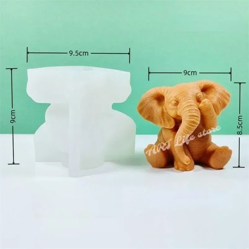 Moule Silicone 3D Éléphant Super Mignon - Idéal Pour Savon, Chocolat, Fondant, Gâteau & Bougie Artisanale