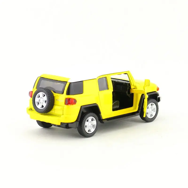 Véhicule jouet en métal moulé sous pression, échelle 1:43, Toyota FJ, portes coulissantes ouvertes, Collection éducative, boîte d'allumettes pour enfants