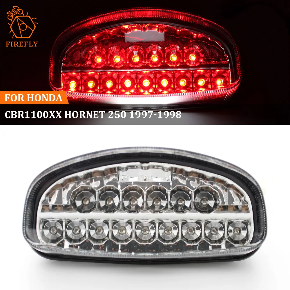 For HONDA CBR1100XX HORNET 250 1997-1998 HORNET 600 1998-2003 Motorcycle Lamps Lntegrated LED Rear Turn Signal Tail Stop Light 