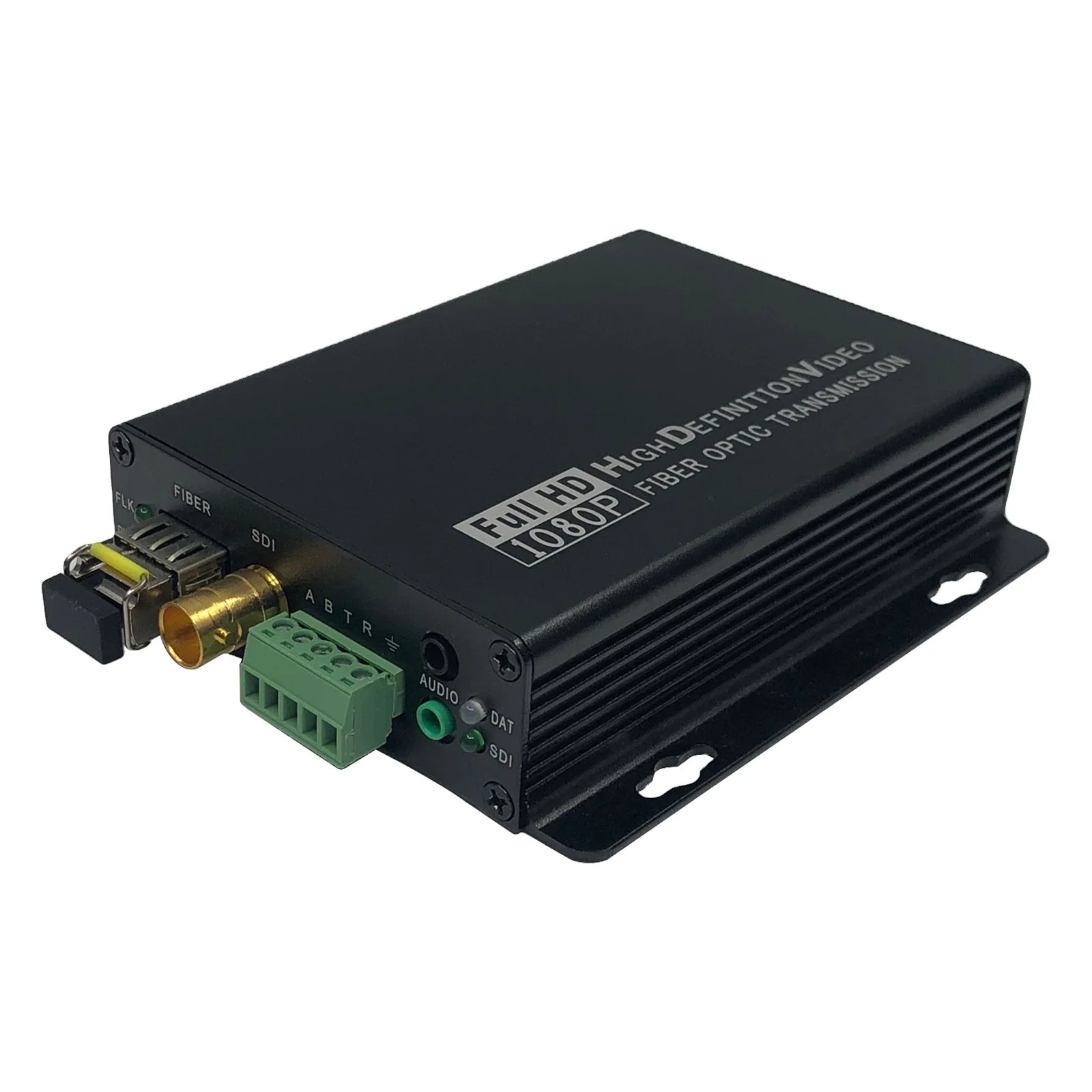 Fiber Optic Converter HD SDI Video Stereo Audio Over Transceiver With RS485 and RS232 Data