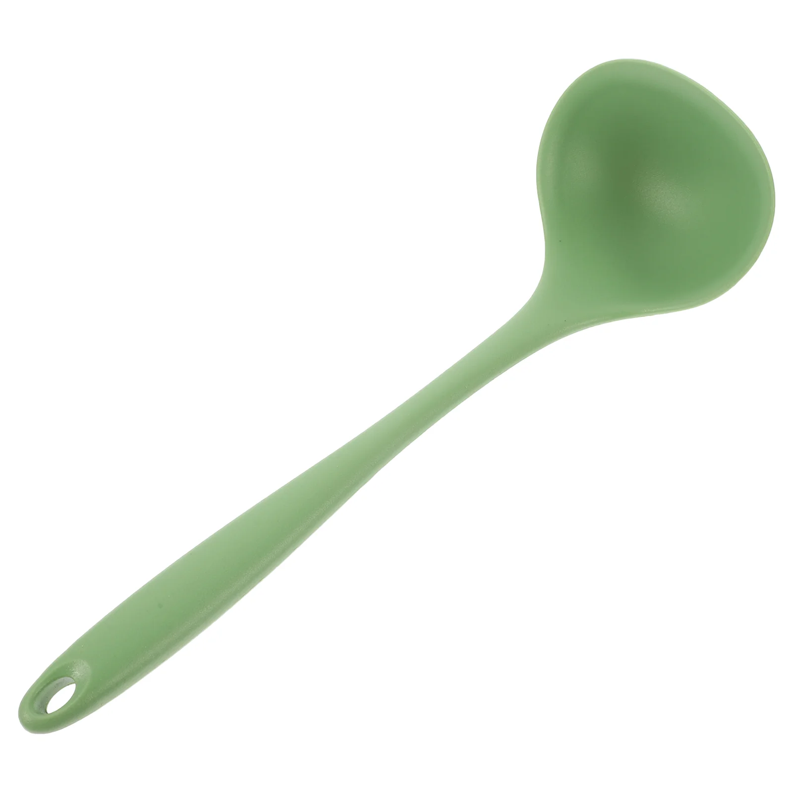

Silicone Kitchen Spoon (avocado Green) Soup Spoons Serving Utensils Supplies Flatware Ladles Silica Gel for Stuff