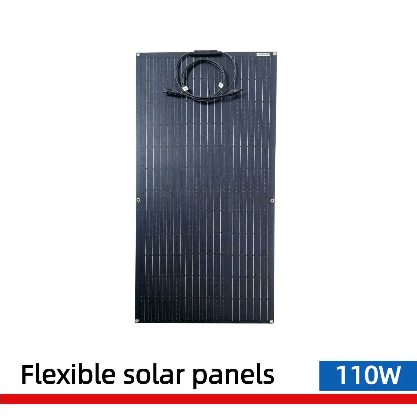 110W ETFE Flexible Monocrystalline Solar Panel 18V Waterproof Bendable Solar Panel for RV Camper Boat Off Grid Backup Solar Power System 1 Piece