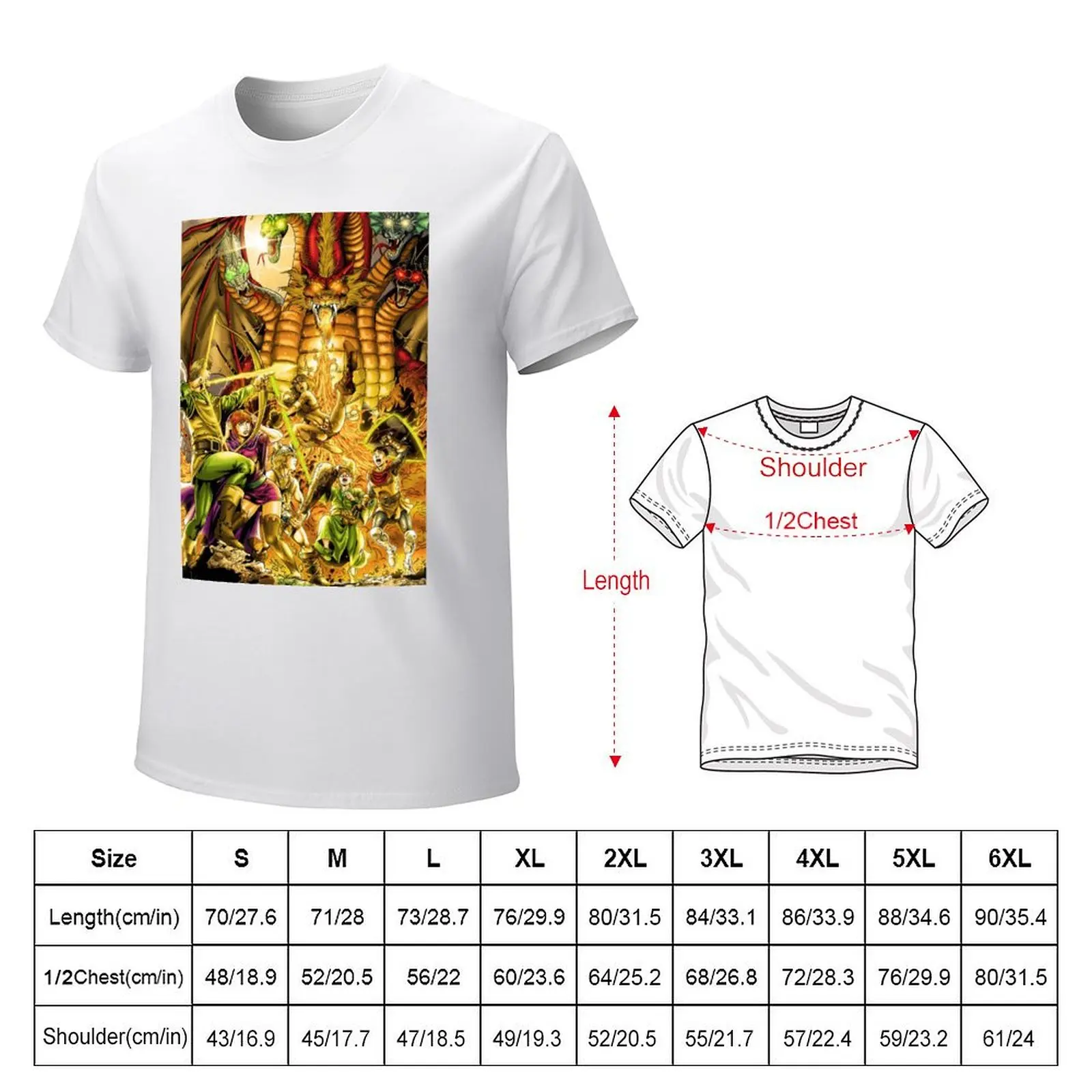 Dragon Attack T-Shirt quick drying summer top korean fashion men clothes