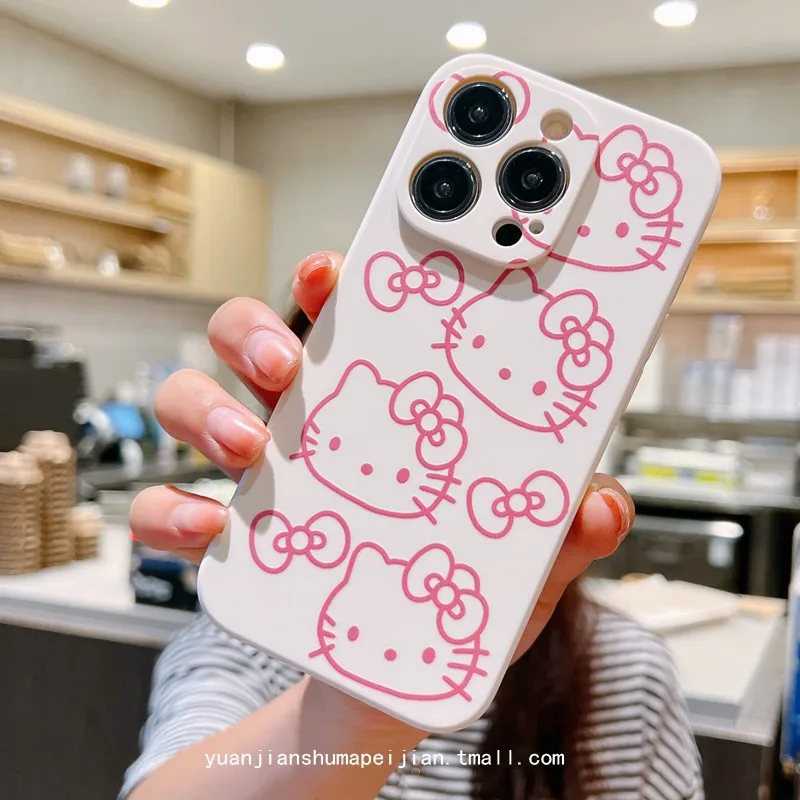 Pink Hello Kitty Cat Cartoon Tpu Phone Case For Honor X7A X8 X7 X8A X9 X6 X6S X9A 9X 50 70 80 20 X9B 10i 90 Magic 4 5 Lite Cover