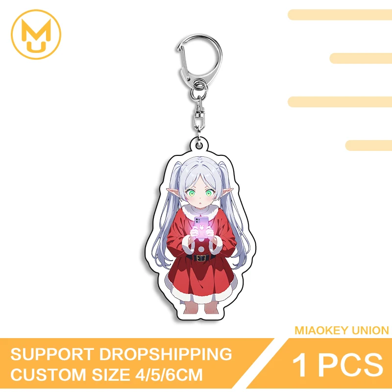 Enchanting Frieren Adorable Stylish Publicized Double Sided Acrylic Keyring Fancy Exclusive Design Simple Daily Accessory