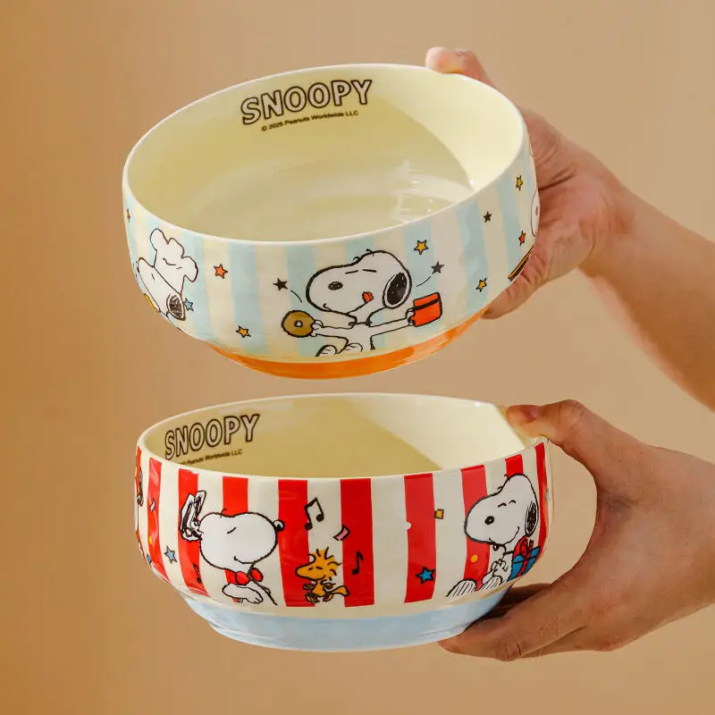 4.5/6inch Snoopy Porcelain Bowl Cute Children's Round Rice Bowl Pretty Household Cartoon Cereal Noodles Bowl Ceramic Kitchenware