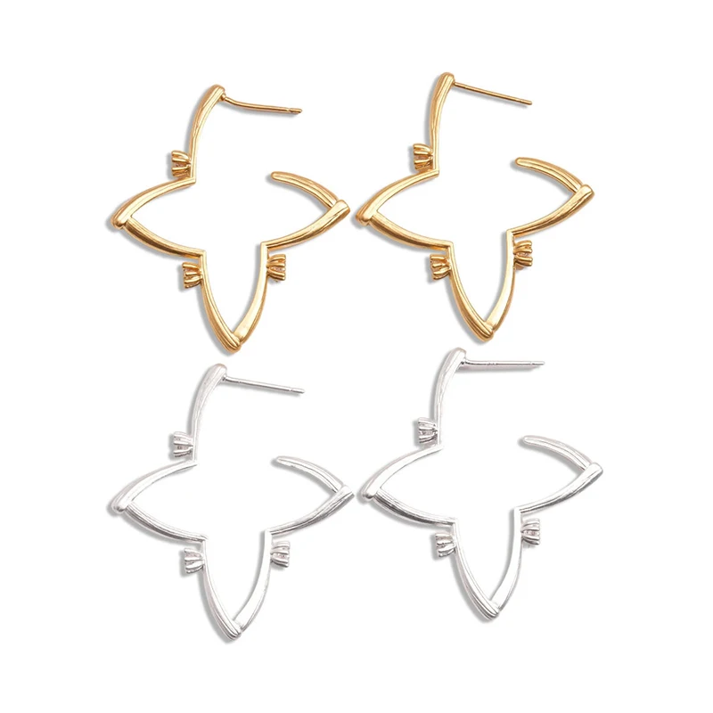 GANPUP Exquisite Stern-Creolen für Damen, Modische Neue Ohrstecker, Piercing-Schmuck, Geschenk für Party, Großhandel, Damenohrringe – Detail 7