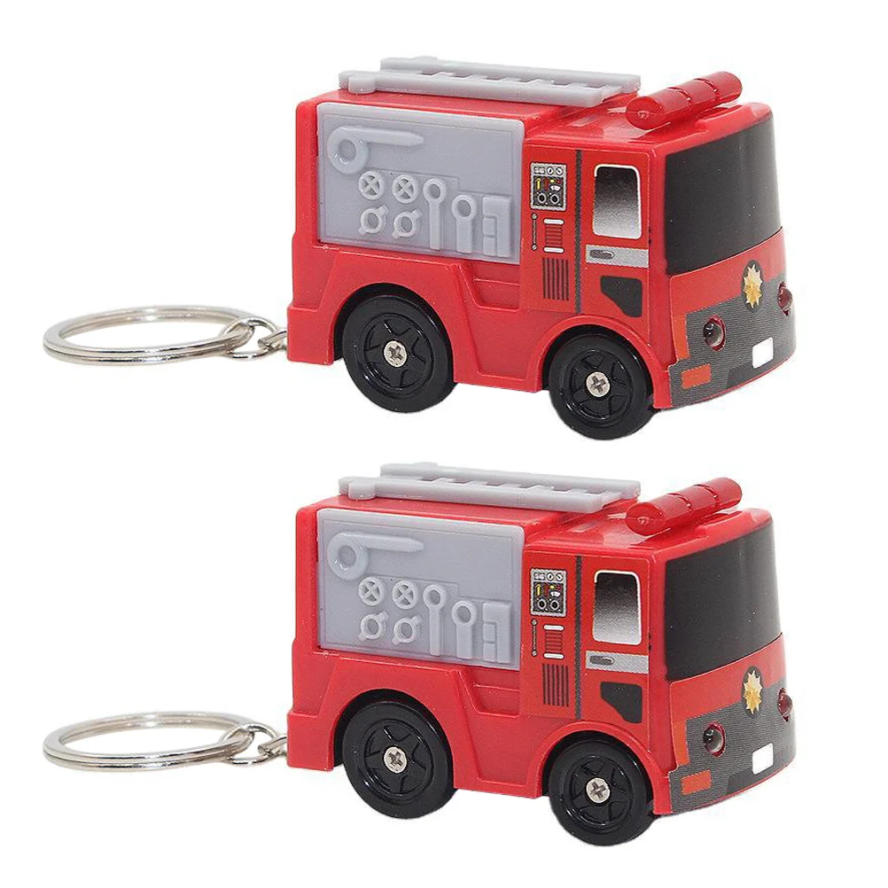 

Car Key Chain Fire Truck LED Light Sound and Engine Vocalize Lovers Fob