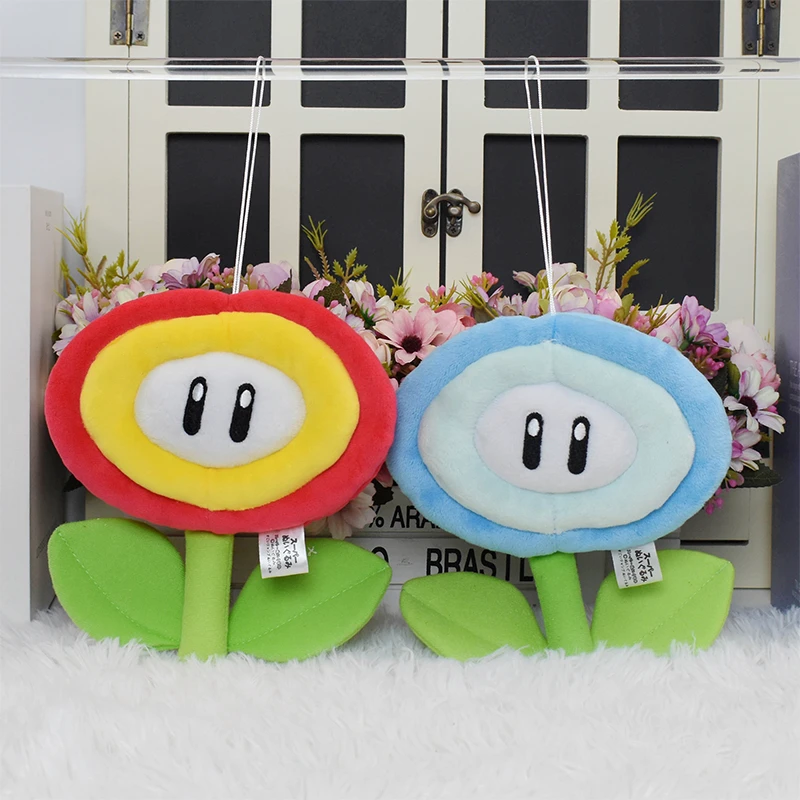 Kawaii Mario Luigi Green Yoshi Super Star Plush Toys Keychain Cute Triple Bananas Ice Fire Flowers Anime Peluche Dolls Pandents