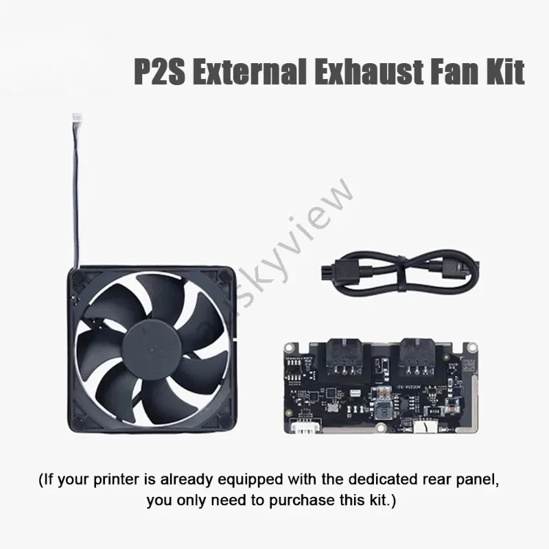 Original for Bambu Lab External Exhaust Fan Kit for Bambu Lab P2S 3D Printers