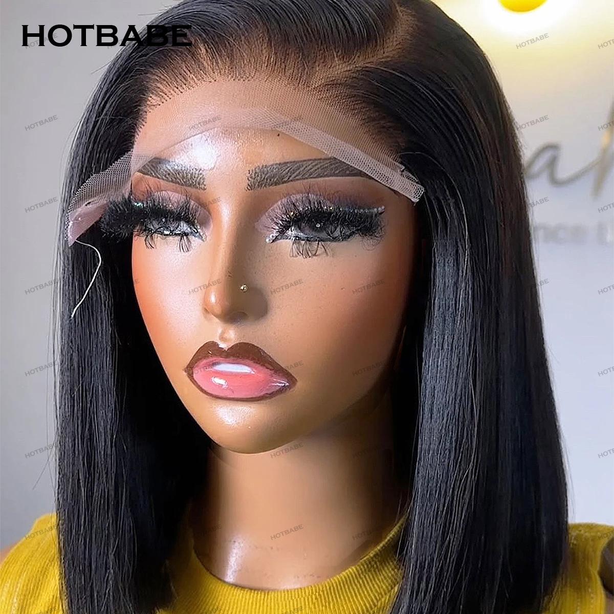 

Wear And Go 4x4/5x5 HD Кружевные фронтальные парики Бесклеевой боб Прямой парик Человеческие волосы 13x6 HD Прозрачный парик из натуральных волос на шнуровке Предварительно сорванный