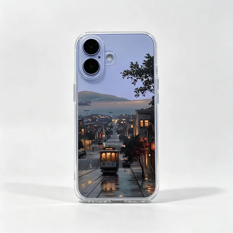 Seaside Street‌ Phone Case For Samsung Galaxy S26 S23 S22 S21 S24 S25 Ultra Plus FE A27 A17 A36 A37 A53 A55 A16 A26 A56 Case