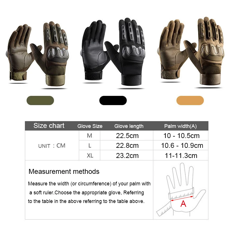 VATLTY Men\'s Tactical Gloves High Quality Rubber Full finger Gloves MTB Motorcycle Gloves Moto Hunting Accessories