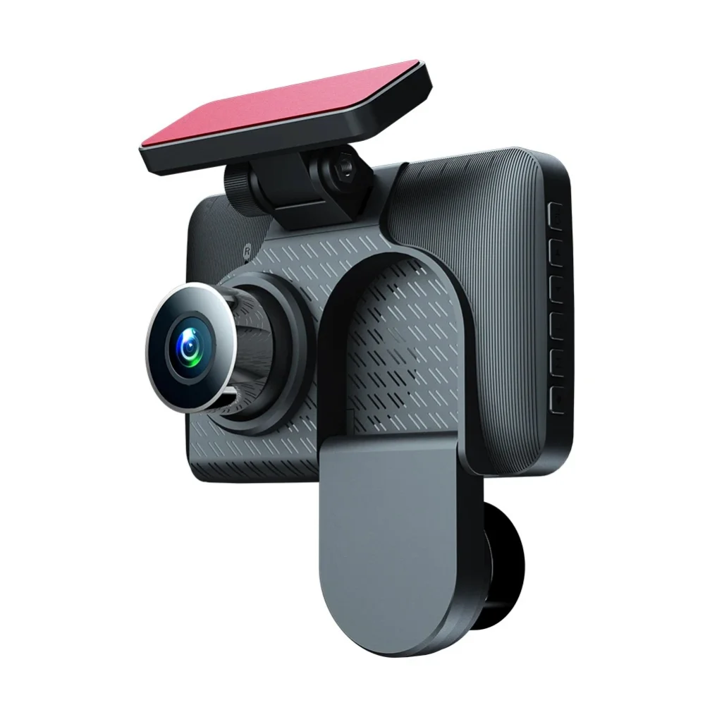 HONGTONG 3 Lens Car Video Recorder Vehicle Driving Recorder Reaview Camera Auto Video Camera 140 Degree Wide Angle Car Camcorder