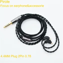 2pin cable 4.4mm balanced IEM Update Replacement Replacement Earphone Headphone Cable For 64audio KZ QDC Moondrop