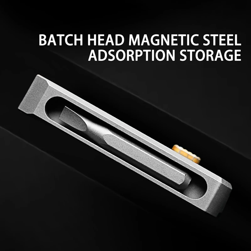 Titanium Alloy Screwdriver Magnetic Small Maintenance Combination Multifunctional Portable Outdoor EDC Tools