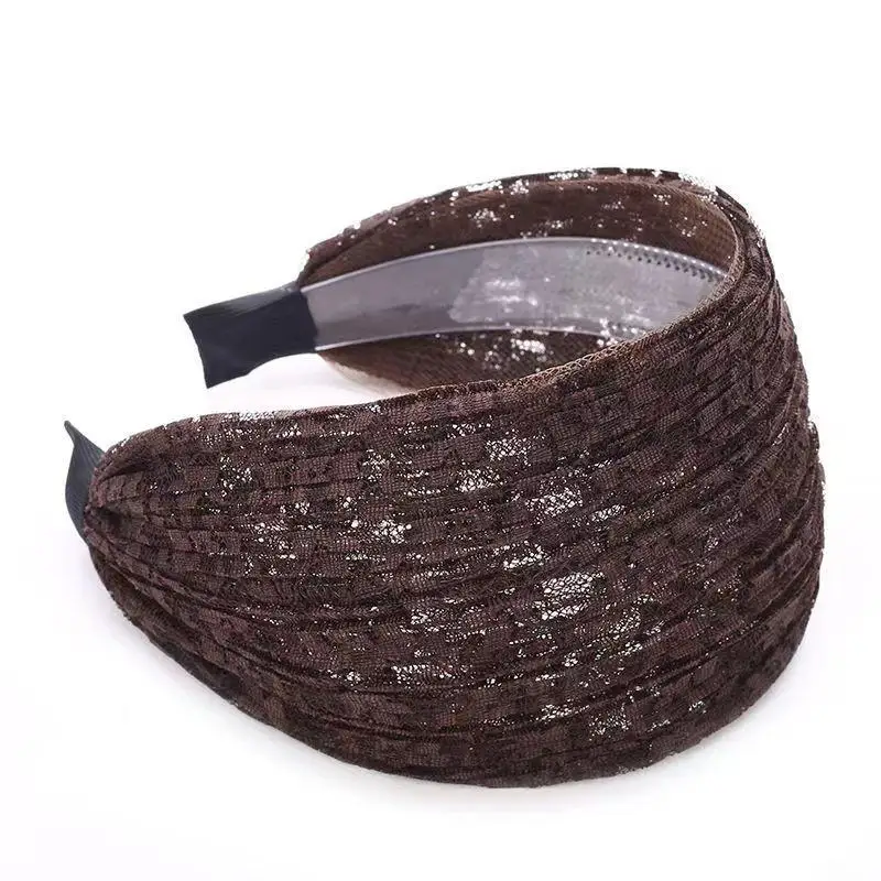 Blumen-Spitzen-Haarspange, breiter Haarreif, Haarband für Damen, Spitzen-Kopfschmuck, breites Haarband für Mädchen. – Detail 9
