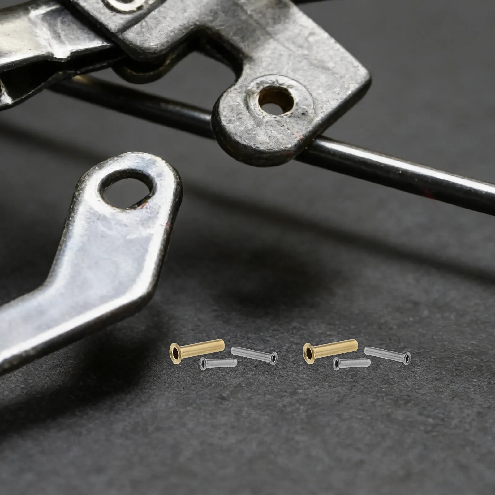 12Pcs Umbrella Repair Rivets Pins Metal Eyelet Connectors Umbrella Shaft Joint Rib Fixing DIY Replacement Kit Folding Parasol