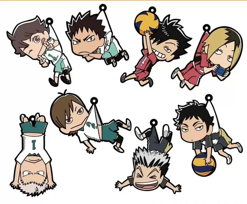 

Anime Haikyuu Acrylic Keychain Pendant Bag Car Keychain Cell phone Accessories present Firend Christmas Gifts 6CM