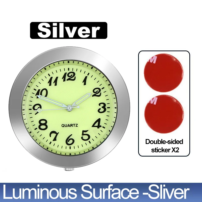Auto Uhr Leuchtende Autos Interne Stick-On Mini Digital Uhr Mechanik Quarz Uhren Auto Ornament Auto Zubehör Geschenke