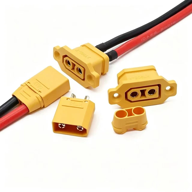 1PCS XT90E-F Lithium Battery Charging Plug Fixed Female plug XT90 XT90E Gold-plating female connector