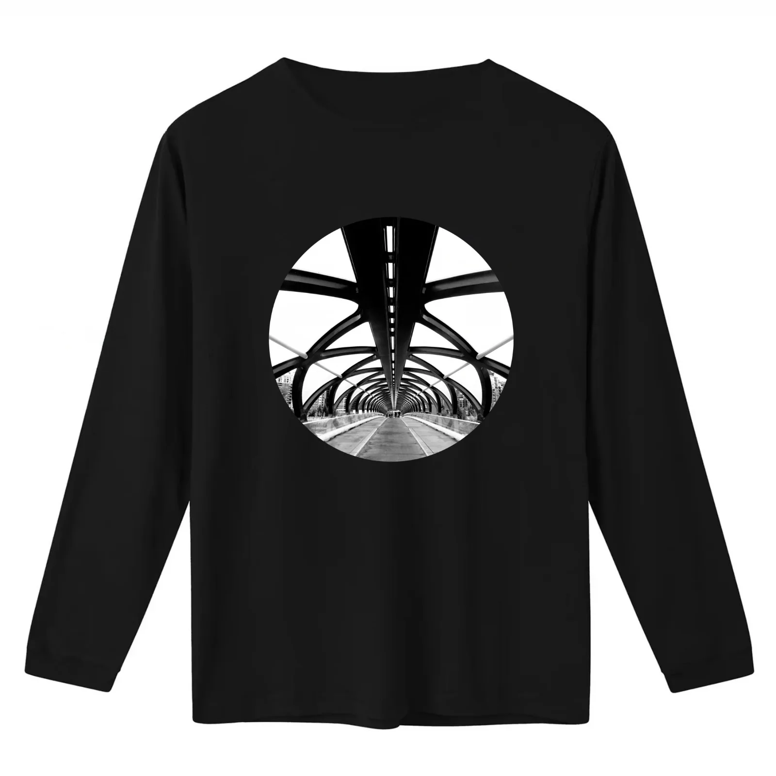 Peace Bridge Calgary T-Shirt Summer Casual Cotton Tee Oversized Streetwear Tops Vintage Graphic Print Loose Fit Short Sleeve