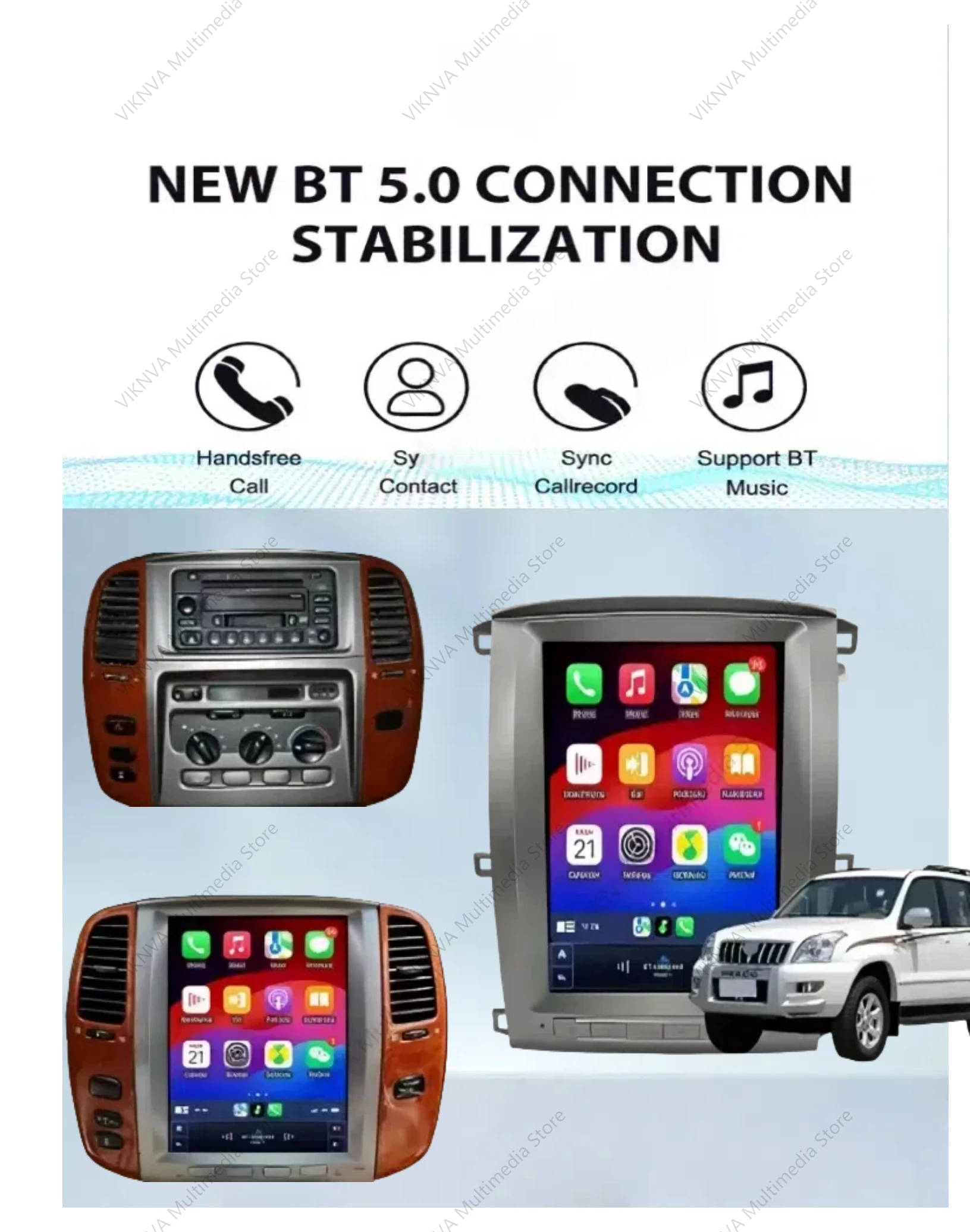 

Android For Toyota Land Cruiser 100 Vertical Screen Car Radio For Lexus LX470 2002 - 2007 LC100 Multimedia Player GPS CarPlay
