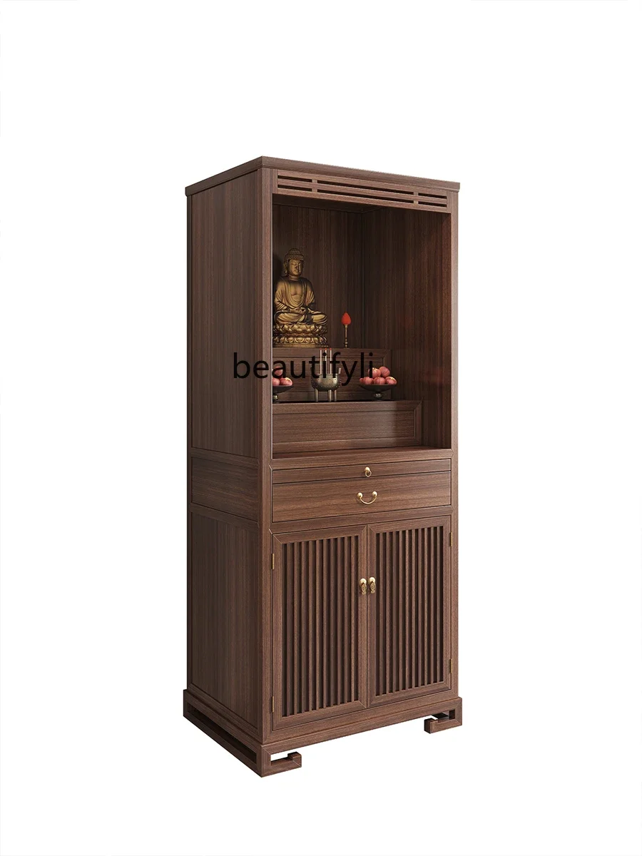 

A16 Solid Wood Household Buddha Niche Buddha Cabinet Buddha Shrine New Chinese Style Clothes Closet Altar Cabinet Altar