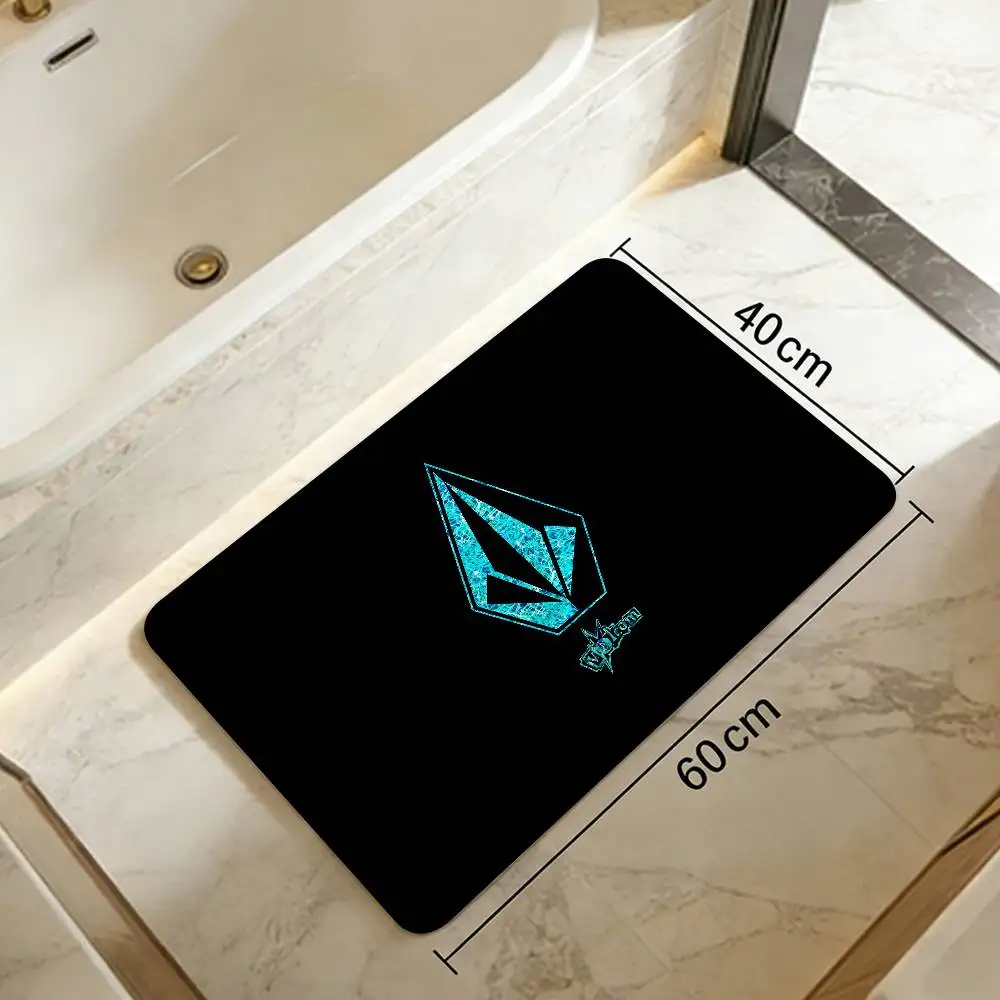 V-Volcoms LOGO Floor Mat Cheaper Anti-slip Modern Living Room Balcony Printed Bedside Mats