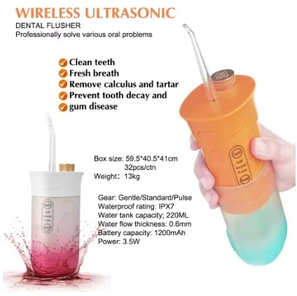 OEM Collapsible Portable Oral  Irrigator Teeth Clean Floss Telescopic Waterpick Water Flosser for Travel