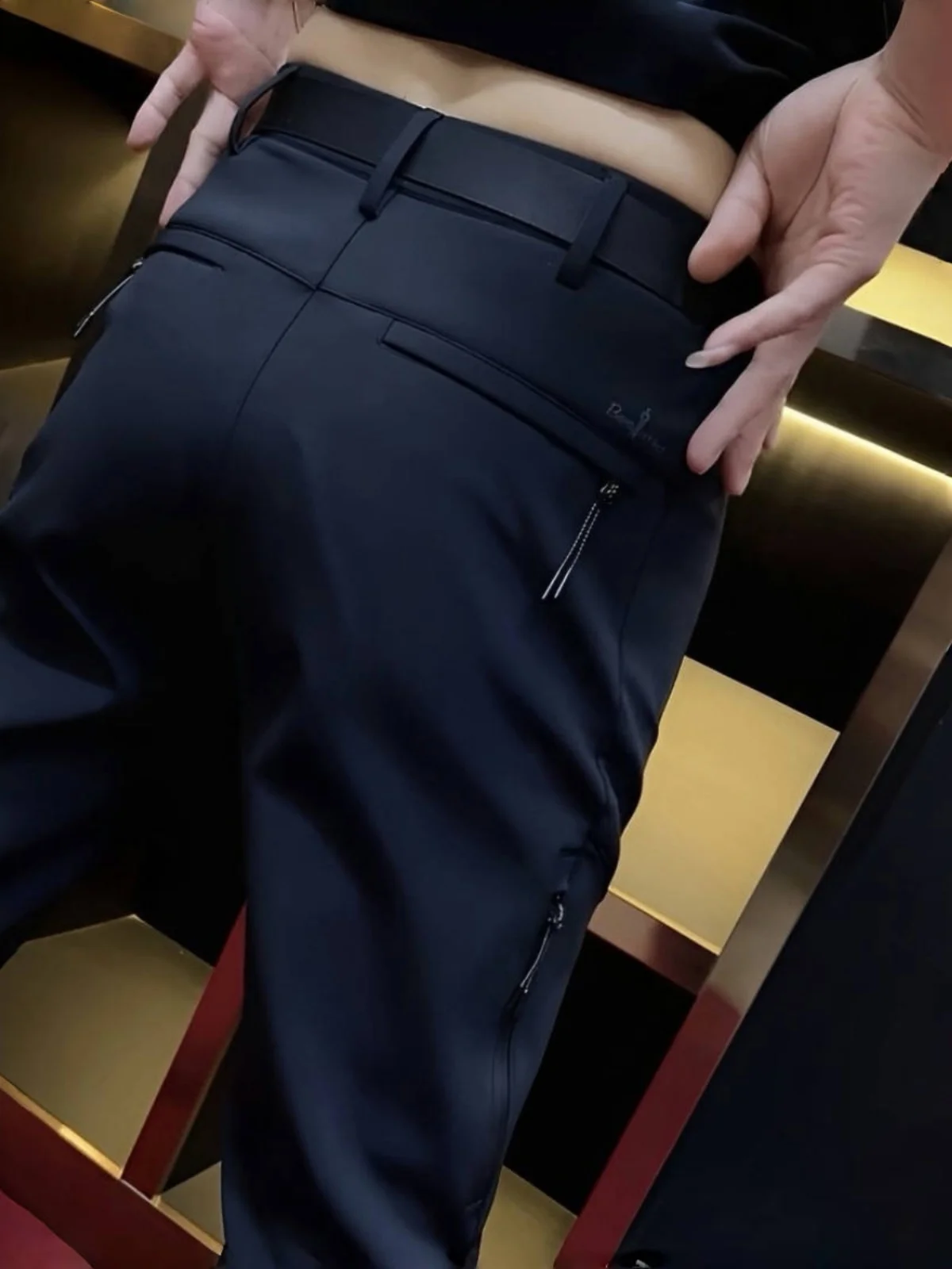 

Men's Slim Fit Casual Pants Autumn Winter New Sle Lightweight Luxury Faion Outdoor Sports Trendy Pure Color Long Trousers