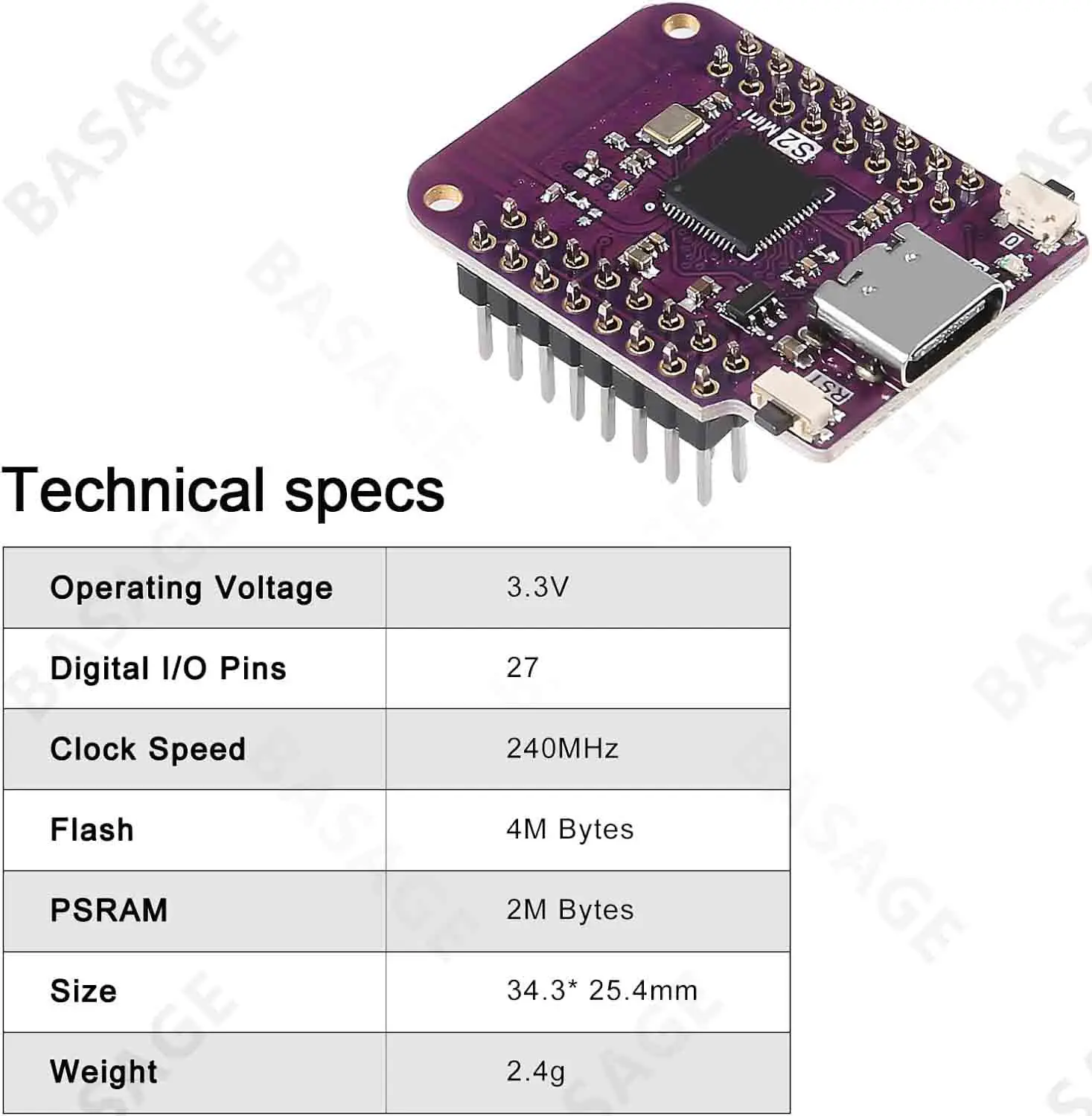 1/2PCS ESP32 S2 Mini WIFI IOT Board Based ESP32-S2FN4R2 ESP32-S2 4MB Flash Type-C Connect Arduino Compatible with MicroPython image 6