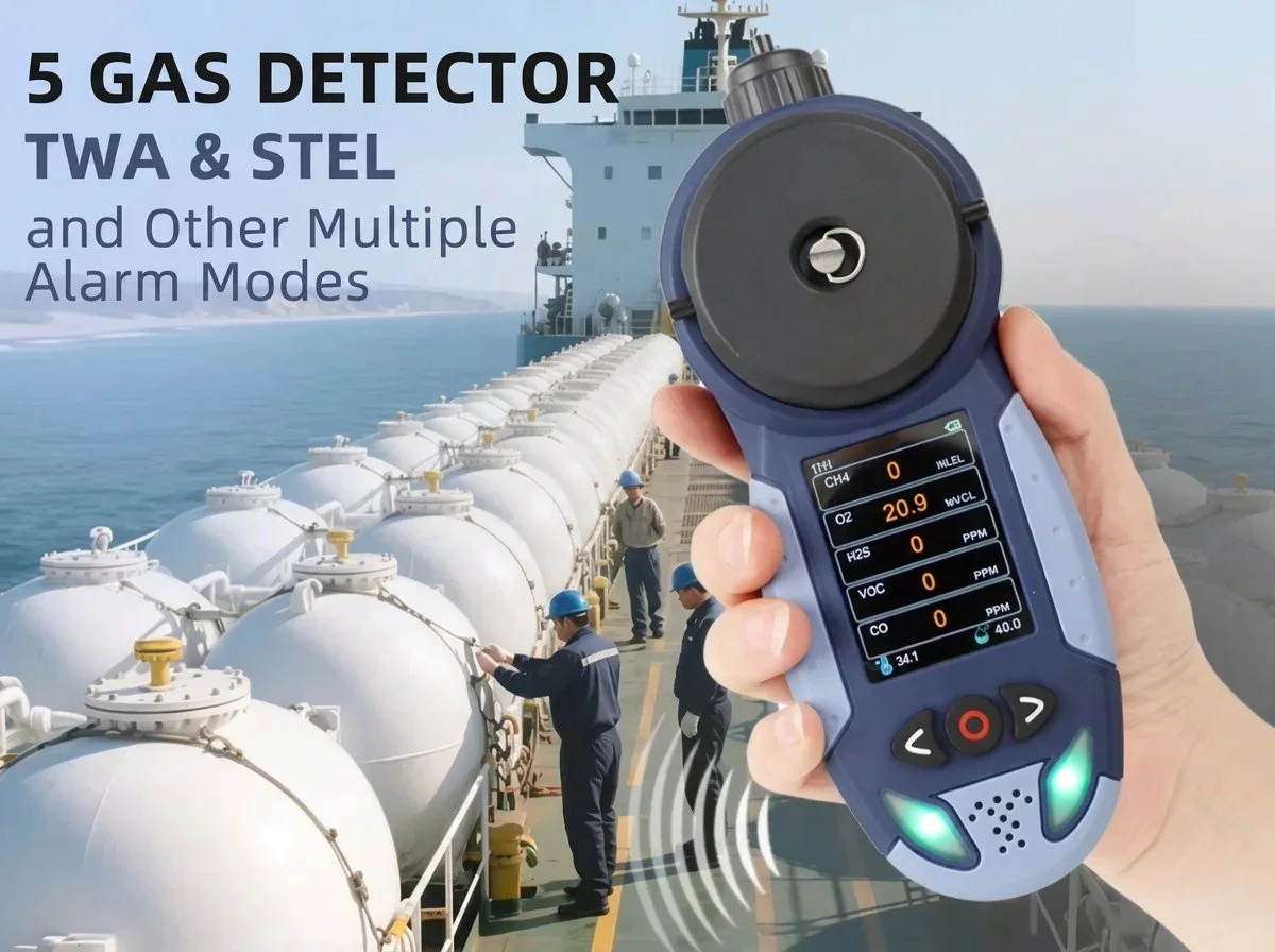 Industrial LPG Hydrogen PH3 H2S Gas Detector with Sensor for Ammonia Chlorine VOC Combustible CO Natural Gas Detection