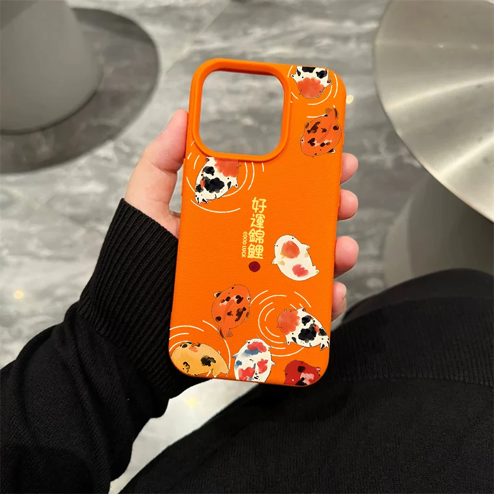 Lucky Koi Handyhülle für iPhone 17 16 15 14 13 12 Pro Max 16 15 14 Plus 17 16 15 14 13 12 11 Pro 17Air XR Silikon Matte Hülle – Detail 6
