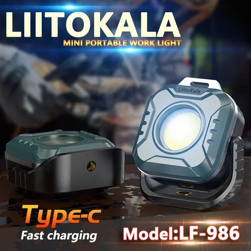 

Мини-рабочий фонарь LiitoKala LF-986 COB LED Bead 500LM 5,7W Type-C Зарядка