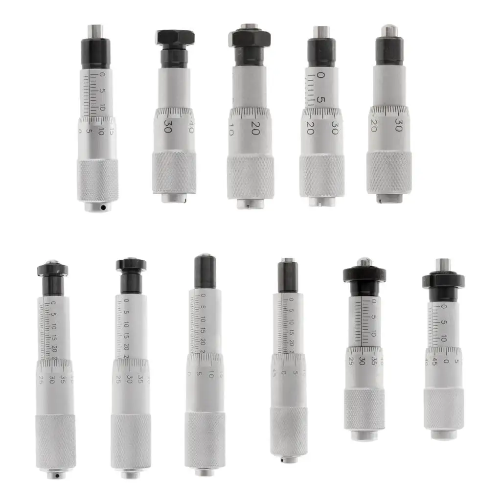Micrometer Head Measurement Alloy Fine Adjustment Nut Micrometric Head Linear Measurement Tool for Optical XY Stage