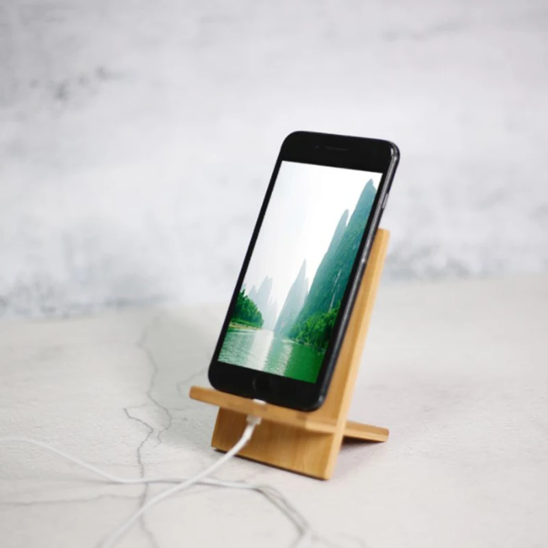 Portable Wooden Phone Stand Mobile Smartphone Support Tablet Stand For Phone Desk Cell Phone Mobile Holder